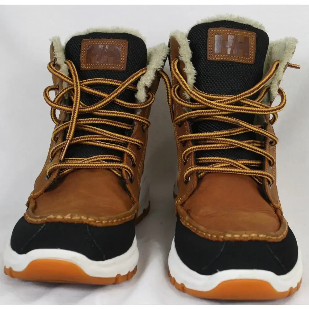 Helly Hansen Waterproof Leather Boots Mens 12 Brown Insulated Winter
